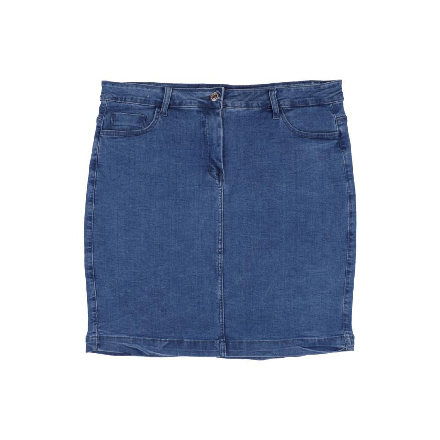 Falda Corta Denim Tiro Medio Regular Mujer Geeps image number 0.0