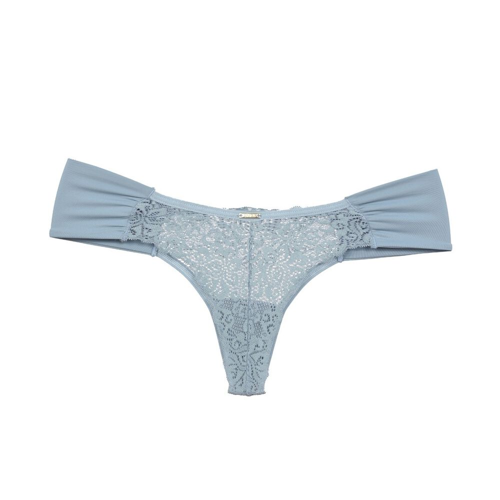 Colaless Lateral Drapeada Y Encaje Celeste 2rios image number 3.0