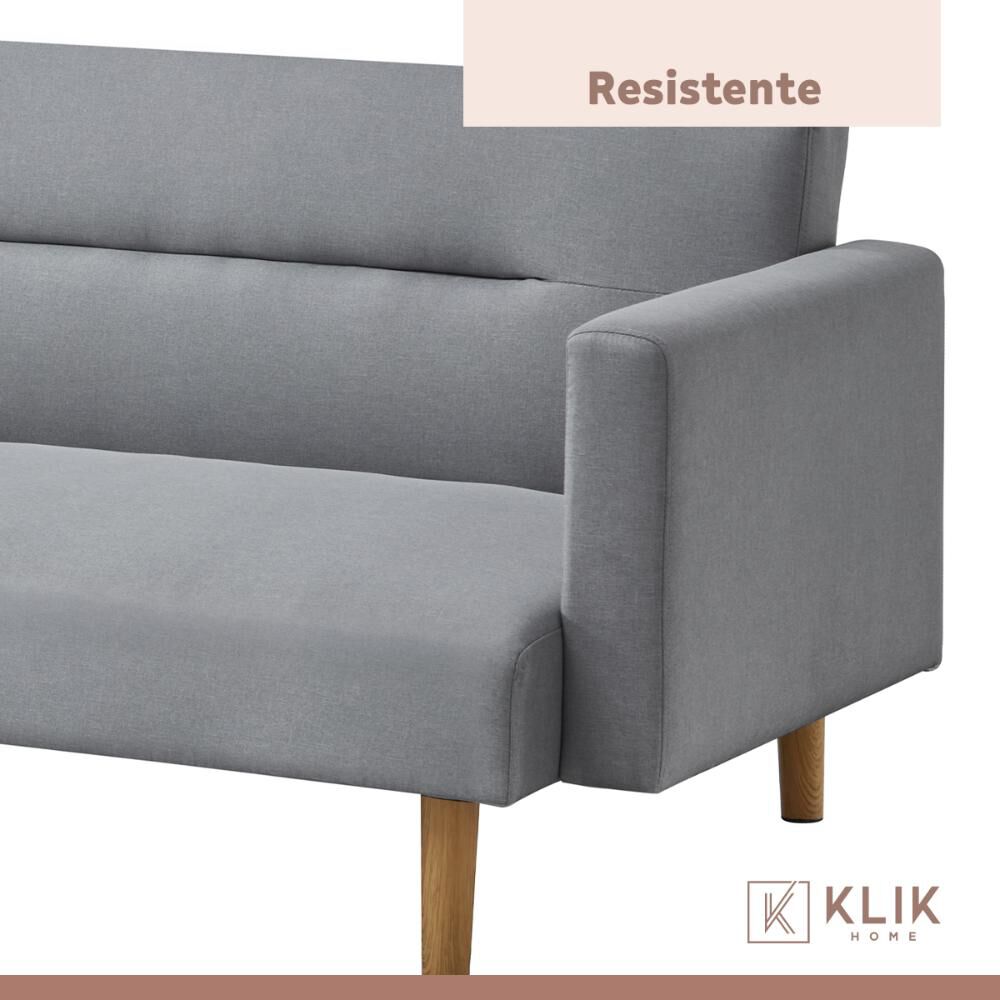 Fut&oacute;n Sof&aacute; Cama 3 Cuerpos Sara - Lino Gris image number 6.0