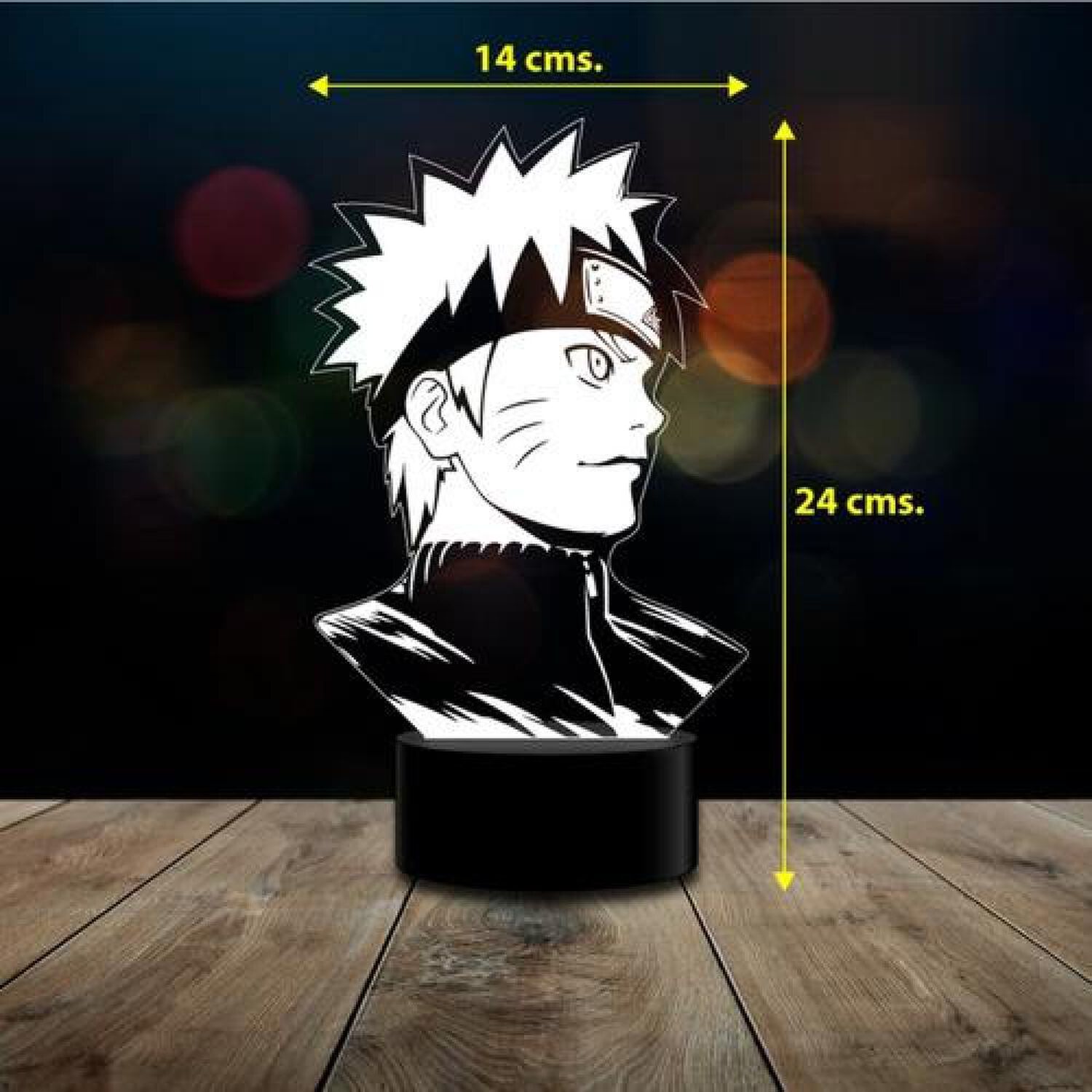 L&aacute;mpara 3d Naruto Uzumakiremoto 16 Color Estoykuku image number 2.0