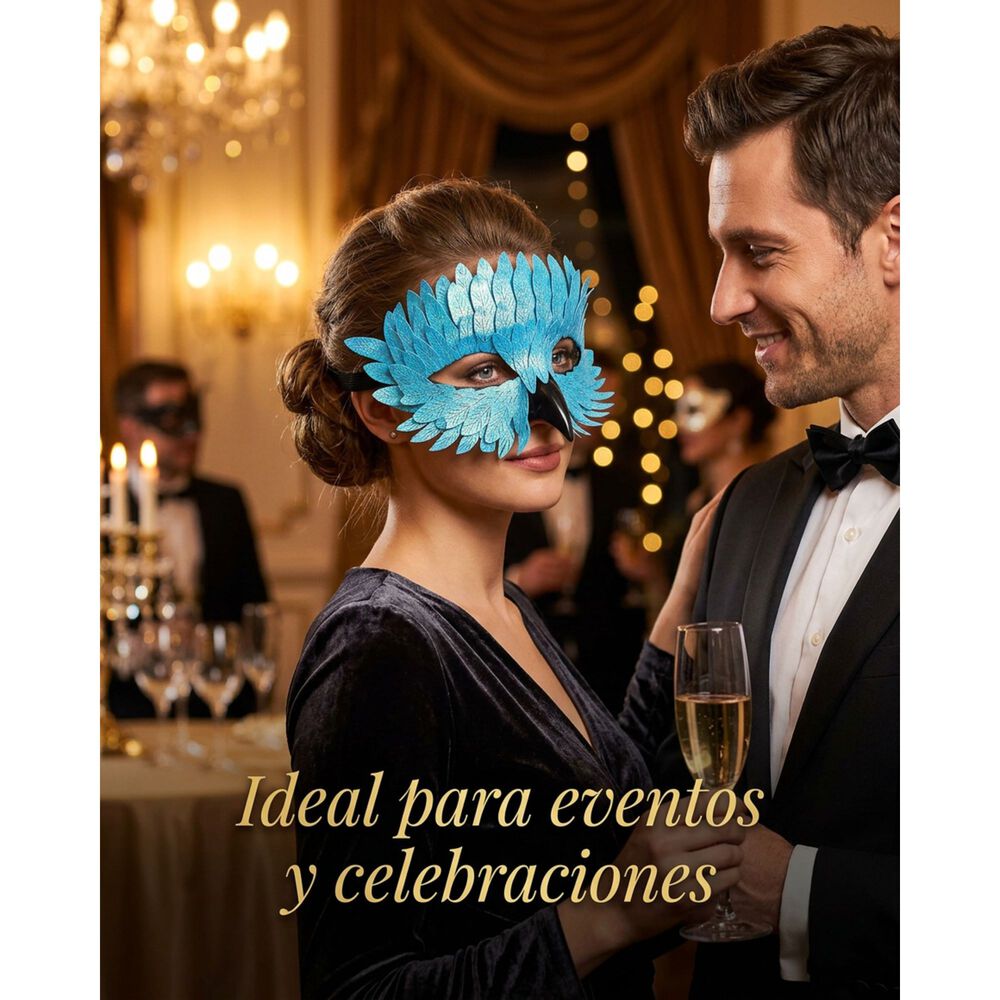 M&aacute;scara Pajaro Ave Plumas Carnaval Veneciano Para Disfraz image number 38.0