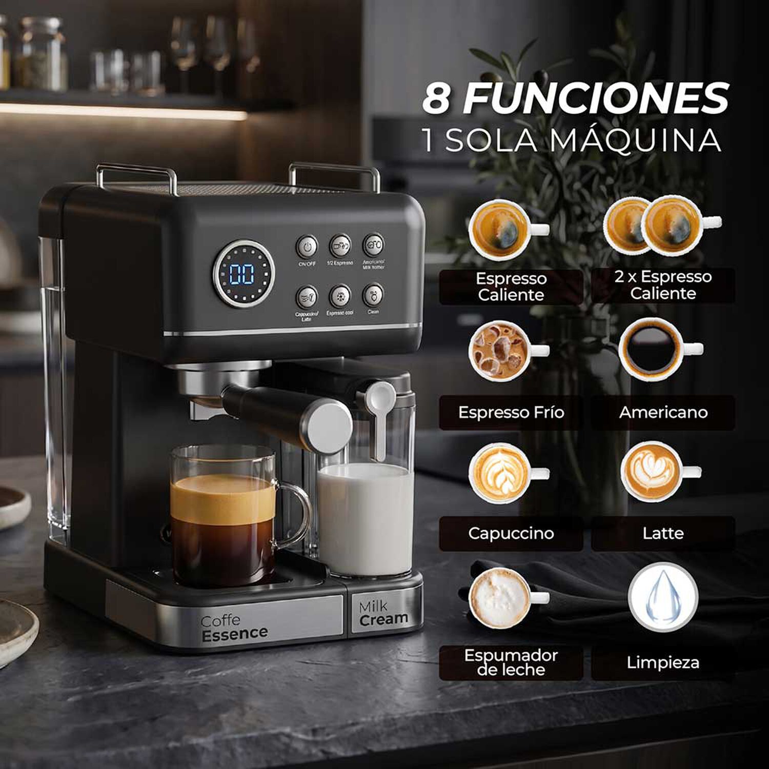 Cafetera Espresso Cream Lab 8 En 1 image number 4.0