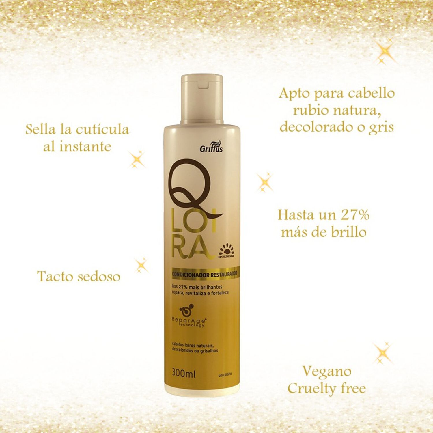 Acondicionador Q Loira Restaurador 300ml Griffus image number 1.0