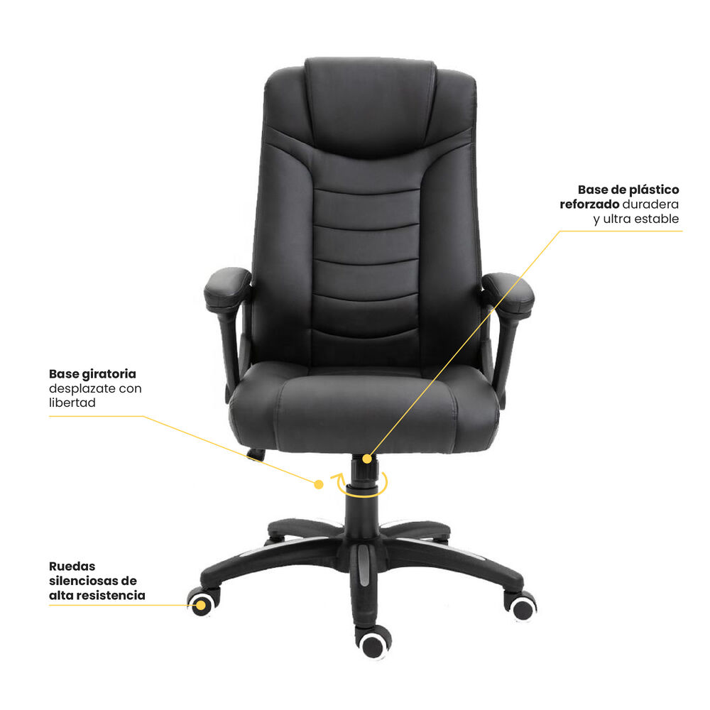 Silla Escritorio Oficina Ejecutiva Reclinable Comfort Levo image number 6.0