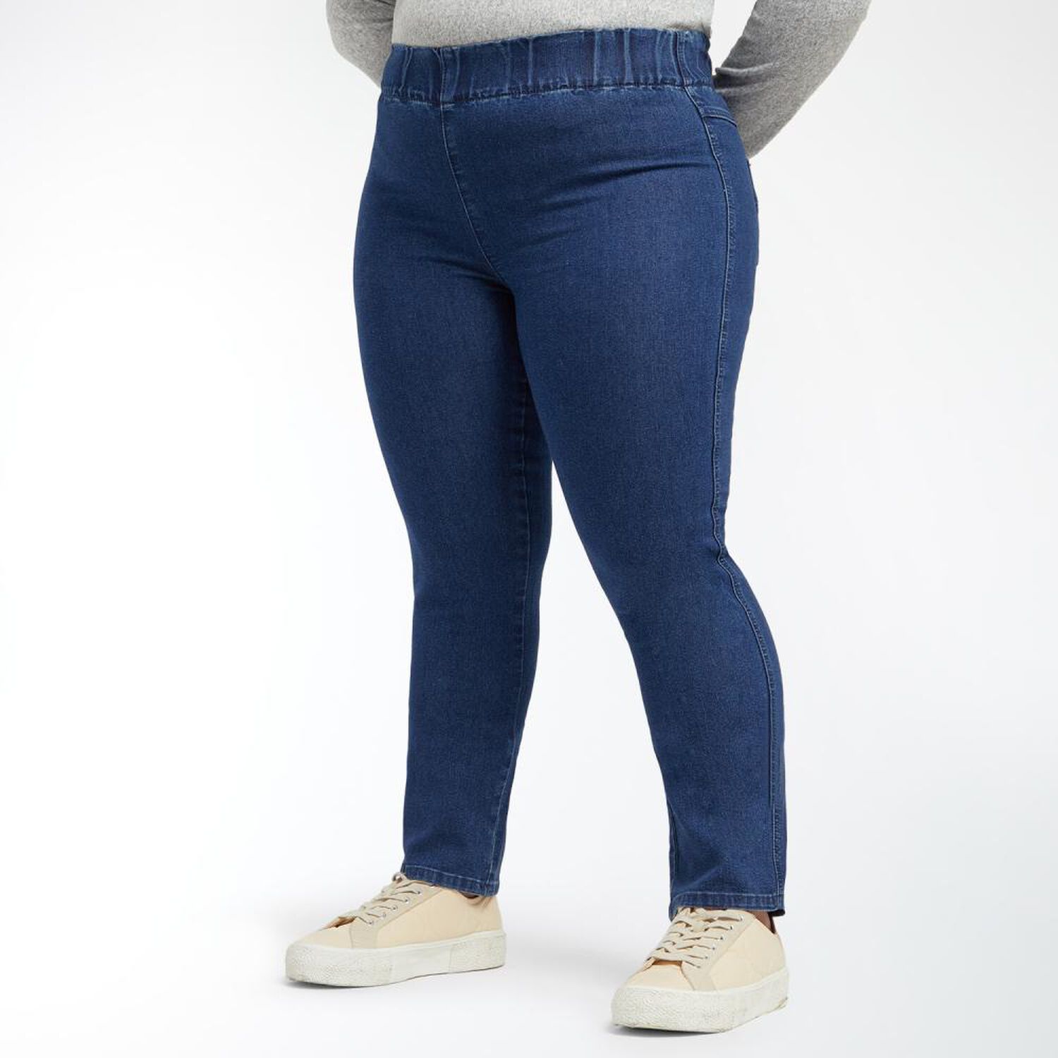 Jegging Talla Grande Tiro Medio Skinny Sin Cierre Mujer Sexy Large image number 2.0
