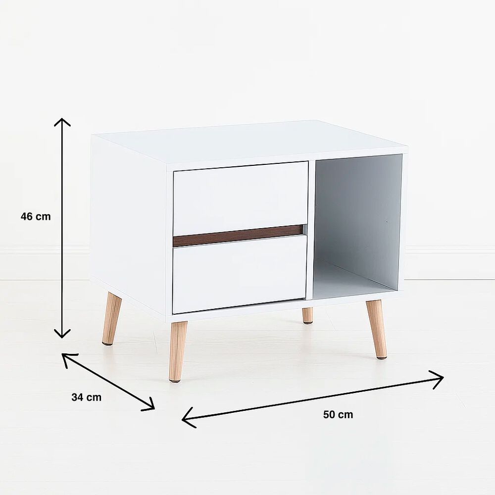 Pack De 2 Veladores Nordic Elegance Blanco image number 3.0