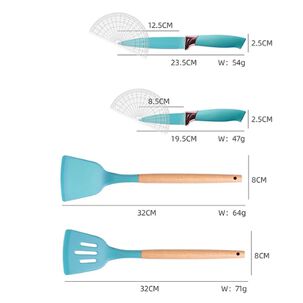 Juego Utensilios 19 Piezas Silicona Antiadherente De Cocina