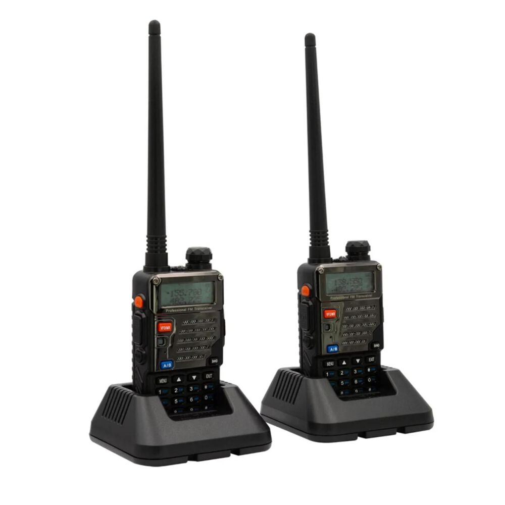 Kit 2 Radiotransmisores Walkie Talkie Led Negro image number 0.0