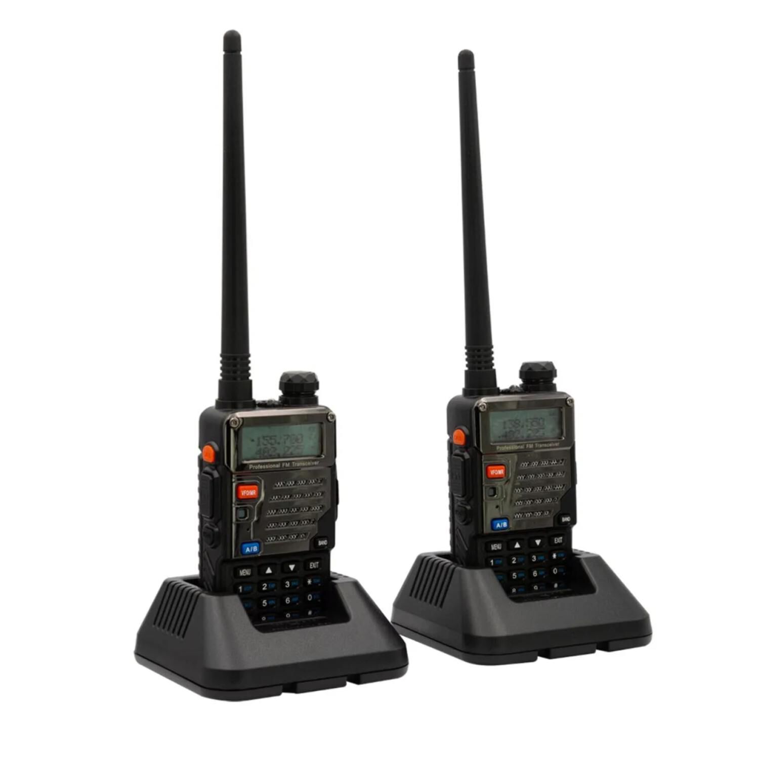 Kit 2 Radiotransmisores Walkie Talkie Led Negro image number 0.0
