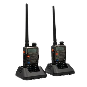 Kit 2 Radiotransmisores Walkie Talkie Led Negro