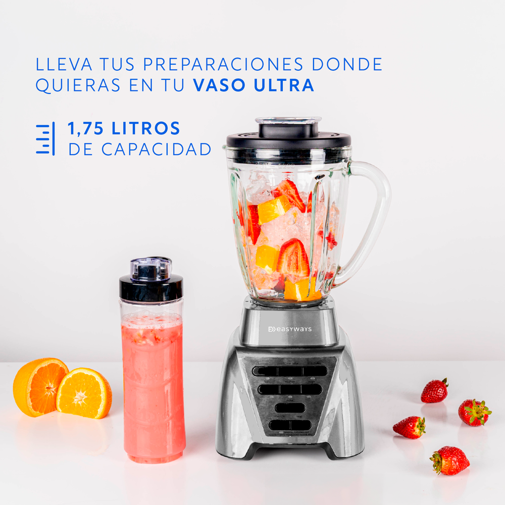 Licuadora Ultra Silver 2,2l + Vaso To Go Easyways image number 1.0