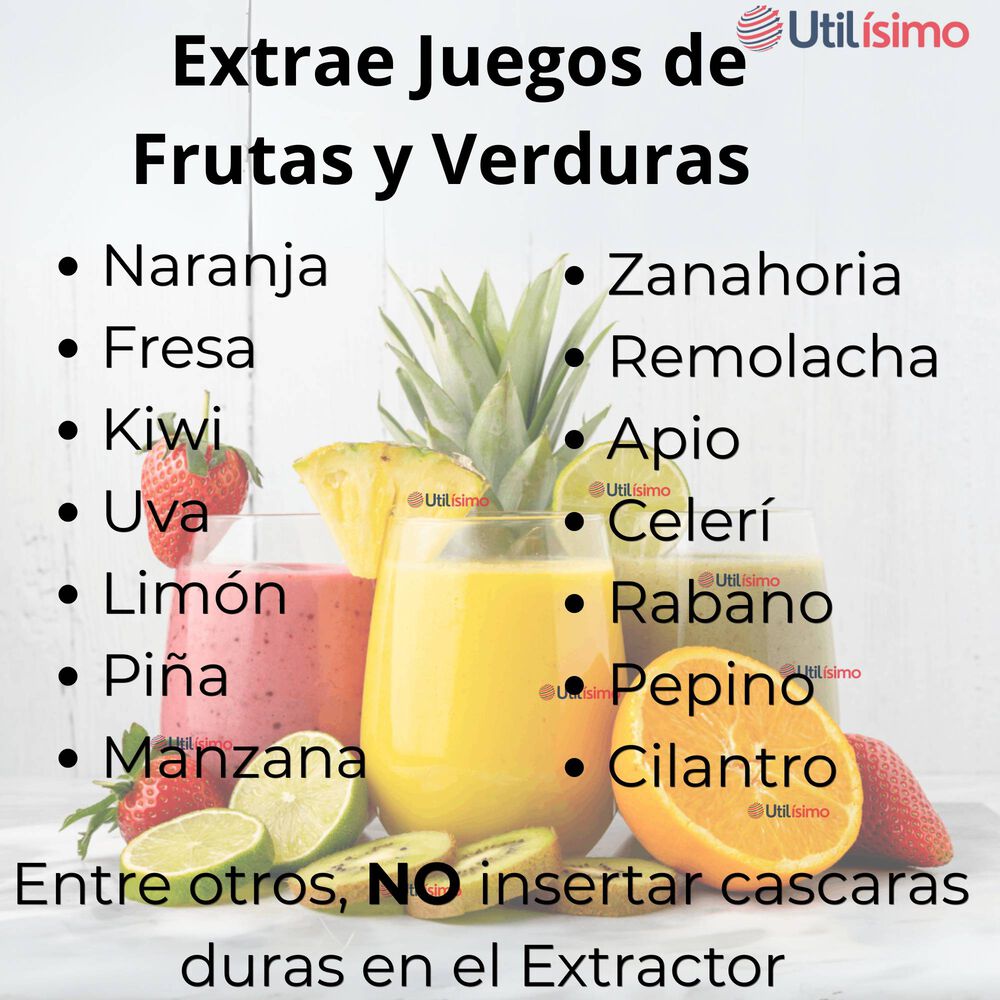 Extractor Exprimidor De Jugos Eléctrico 1000w De Potencia Frutas Y Verduras image number 4.0