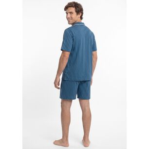 Pijama Hombre Verano 2 Piezas Algod&oacute;n Kayser 7701146-azu