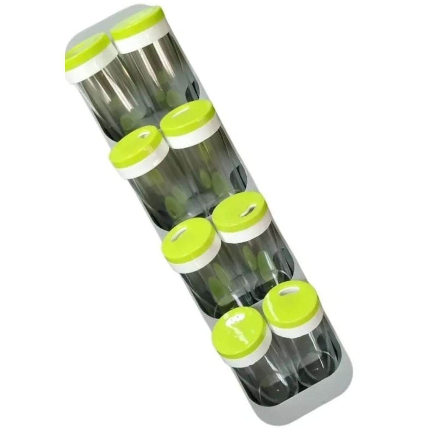 Especiero 8 Frascos Verde 39cm Organizador De Especias image number 1.0
