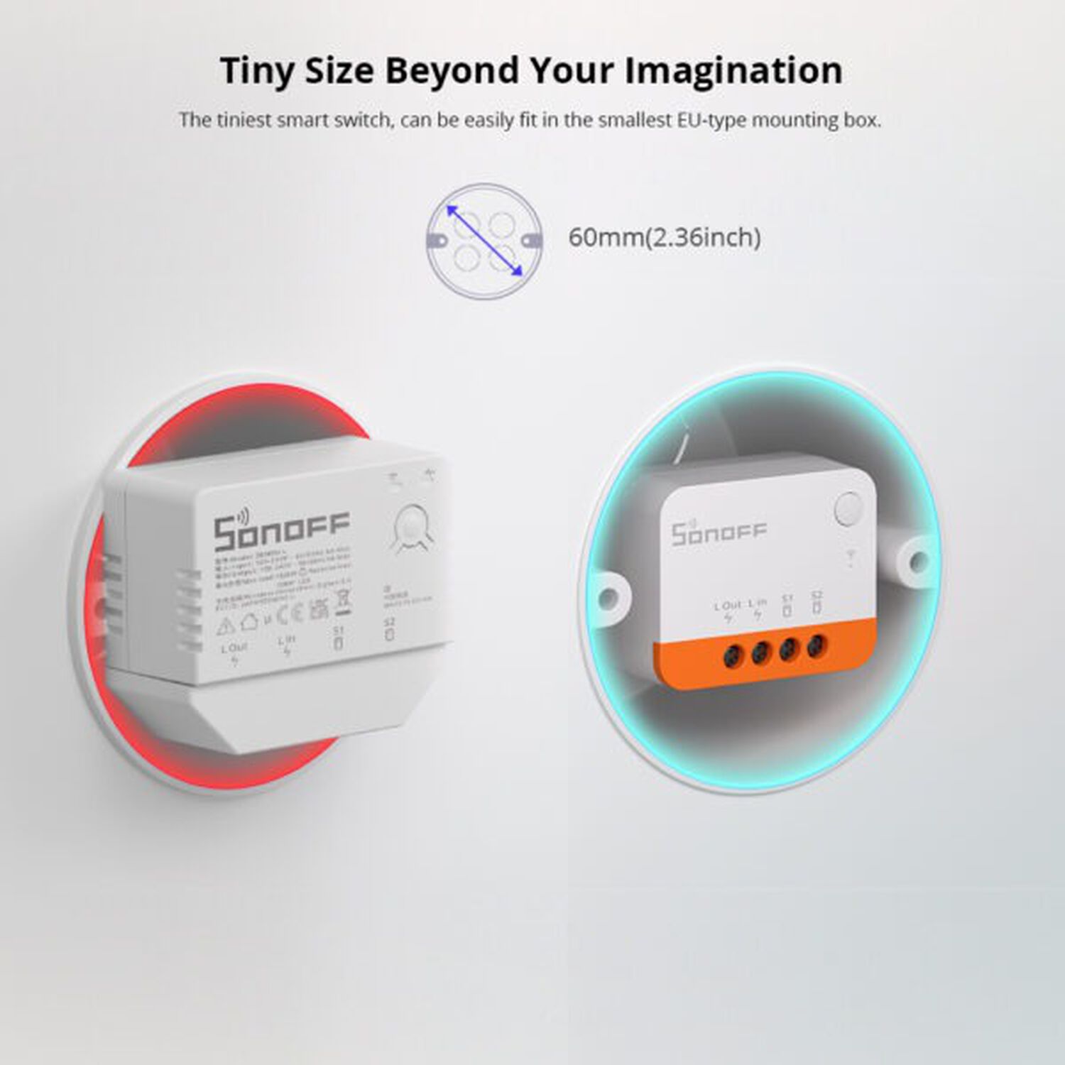 Pack 2 Interruptores Zigbee Sin Neutro Sonoff Mini Extreme image number 3.0
