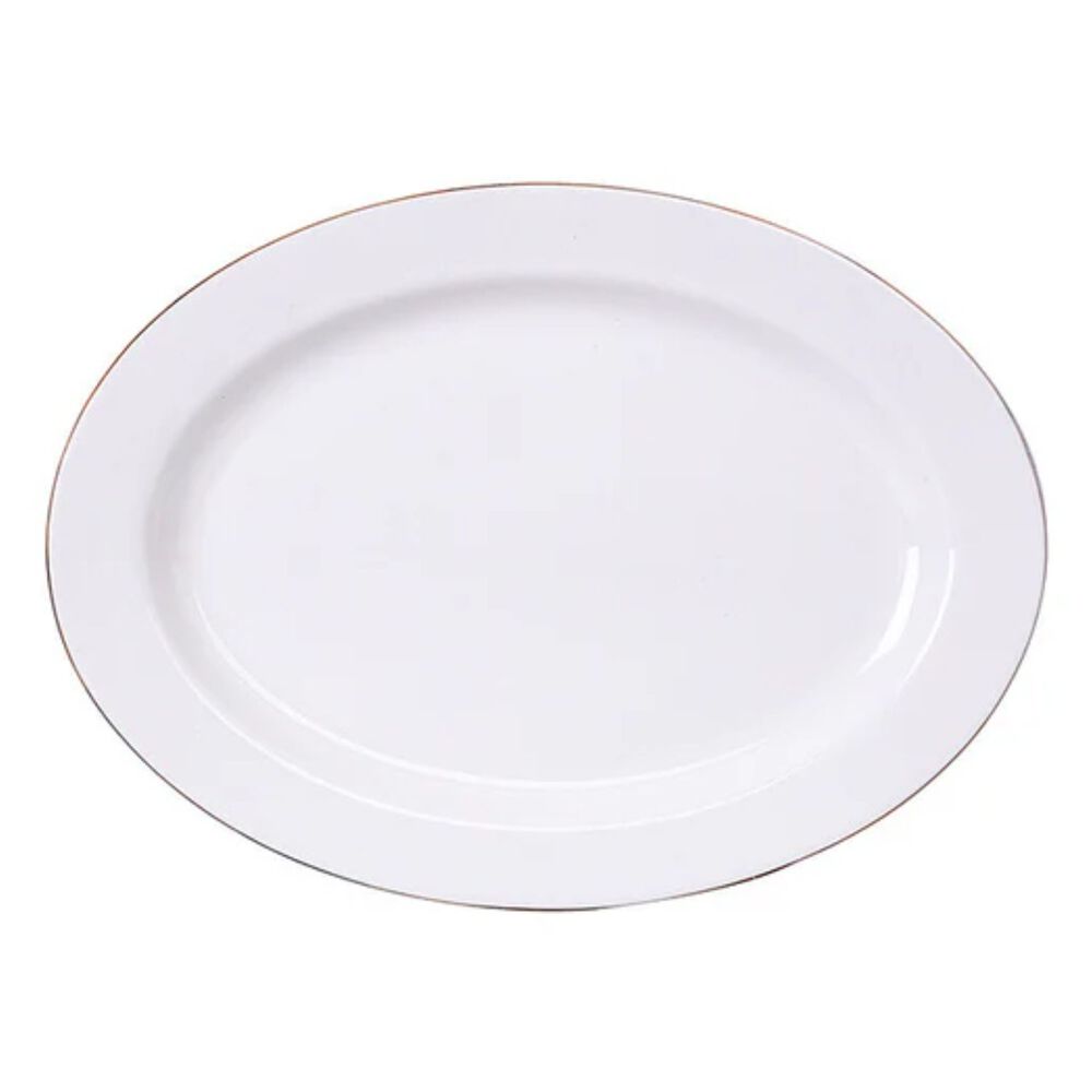 Plato Ovalado 30cm Royal Blanco Porcelana Hallen image number 0.0