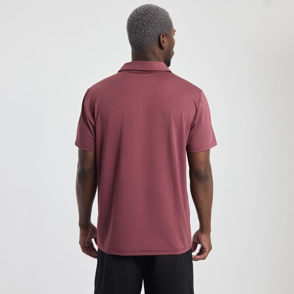 Polera Deportiva Lisa Slim Manga Corta Cuello Camisero Hombre Wetland image number 3.0