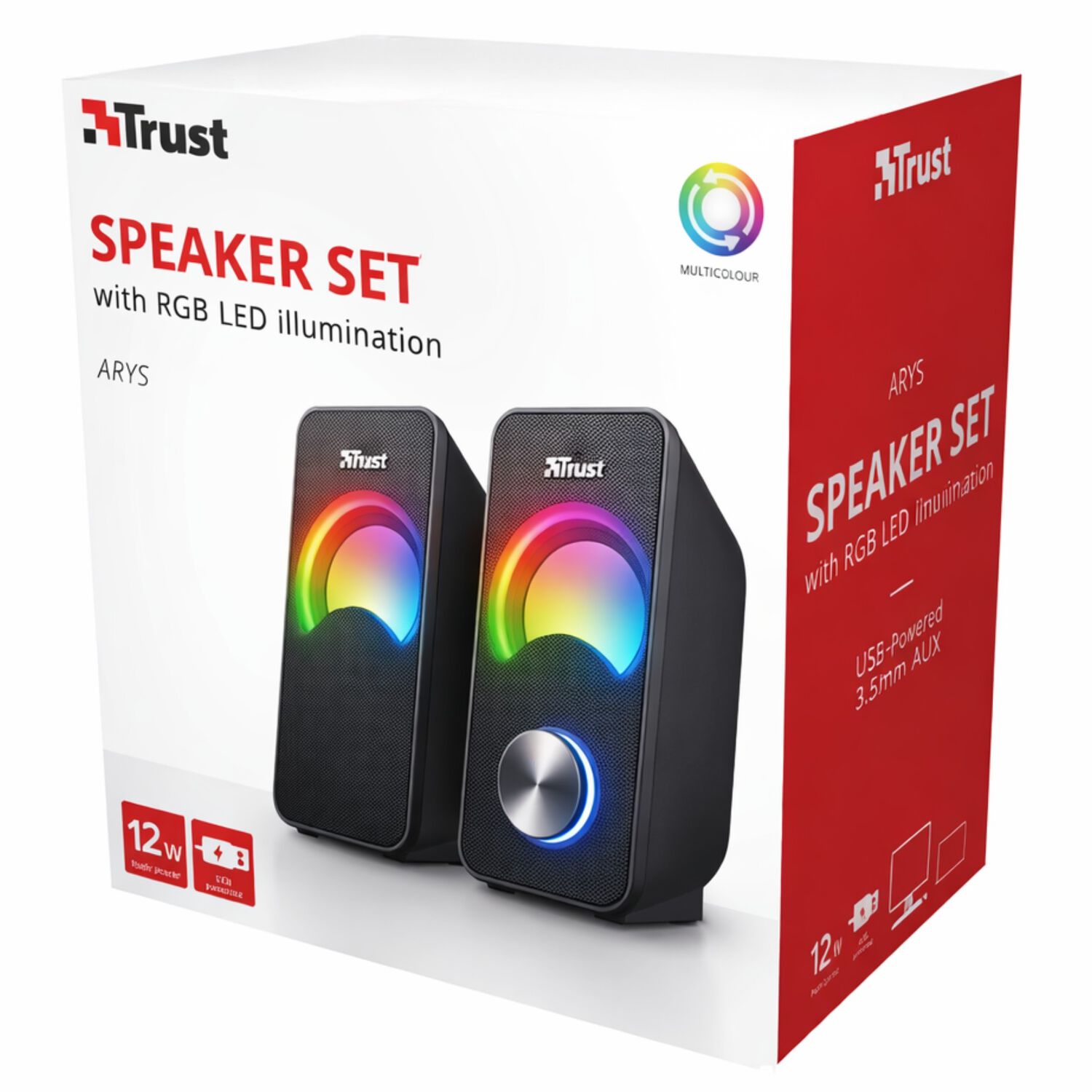 Parlantes Usb Con Luces Rgb De 12w De Escritorio Trust Arys image number 8.0