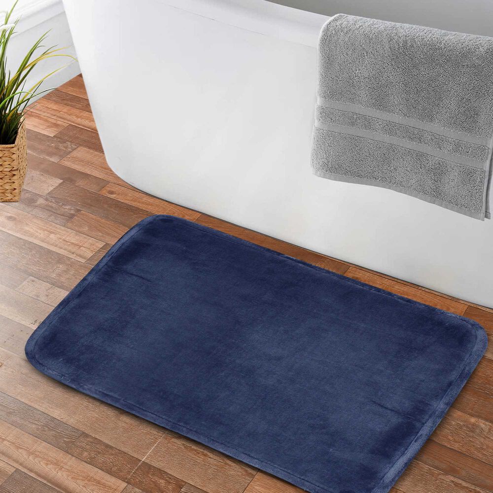 Pack 2 Alfombras De Ba&ntilde;o Nautica Home 40x60cm Flannel Antideslizante Azul image number 1.0