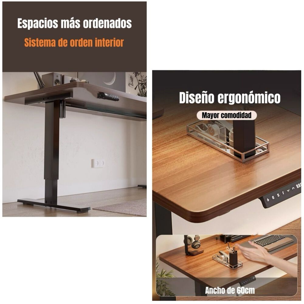 Escritorio El&eacute;ctrico Regulable Accesorios 140cm Lubabycas image number 5.0
