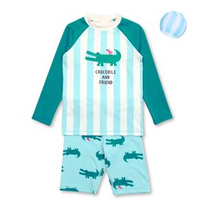 Traje De Baño 3 Piezas Manga Larga Niño Jump Kids Cocodrilo
