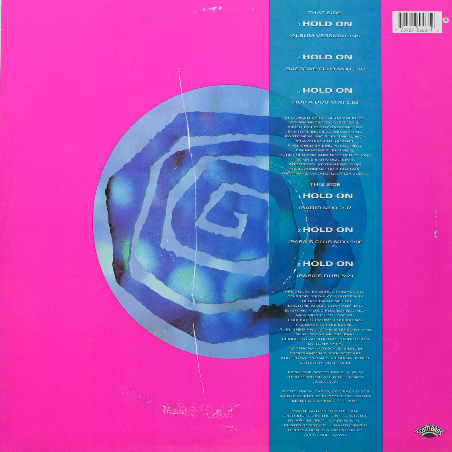 Cartouche - Hold On | 12" Maxi Single Usado image number 1.0