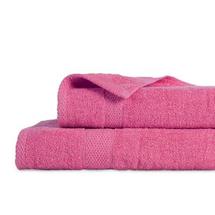 Set 2 Toallas Colorix 380 Grs / Fucsia Plumetti