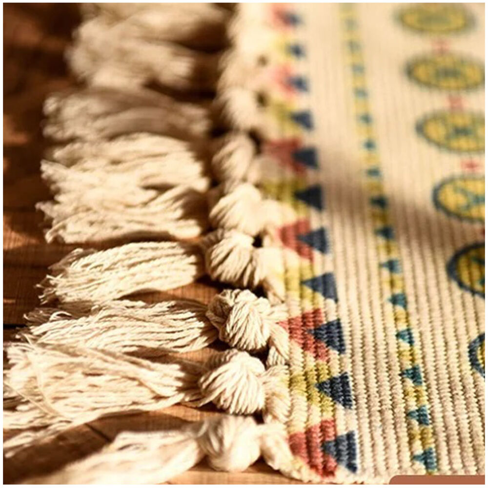 Bajada De Cama Bordada Kilim De Estilo Etnico 60x100 Cm image number 2.0