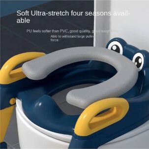 Escalera Para Ni&ntilde;os Para Inodoro Asiento Entrenador Ba&ntilde;o Color Azul
