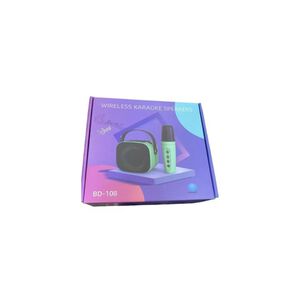 Mini Altavoz Karaoke Bd108 Bluetooth Luces Led Port&aacute;til