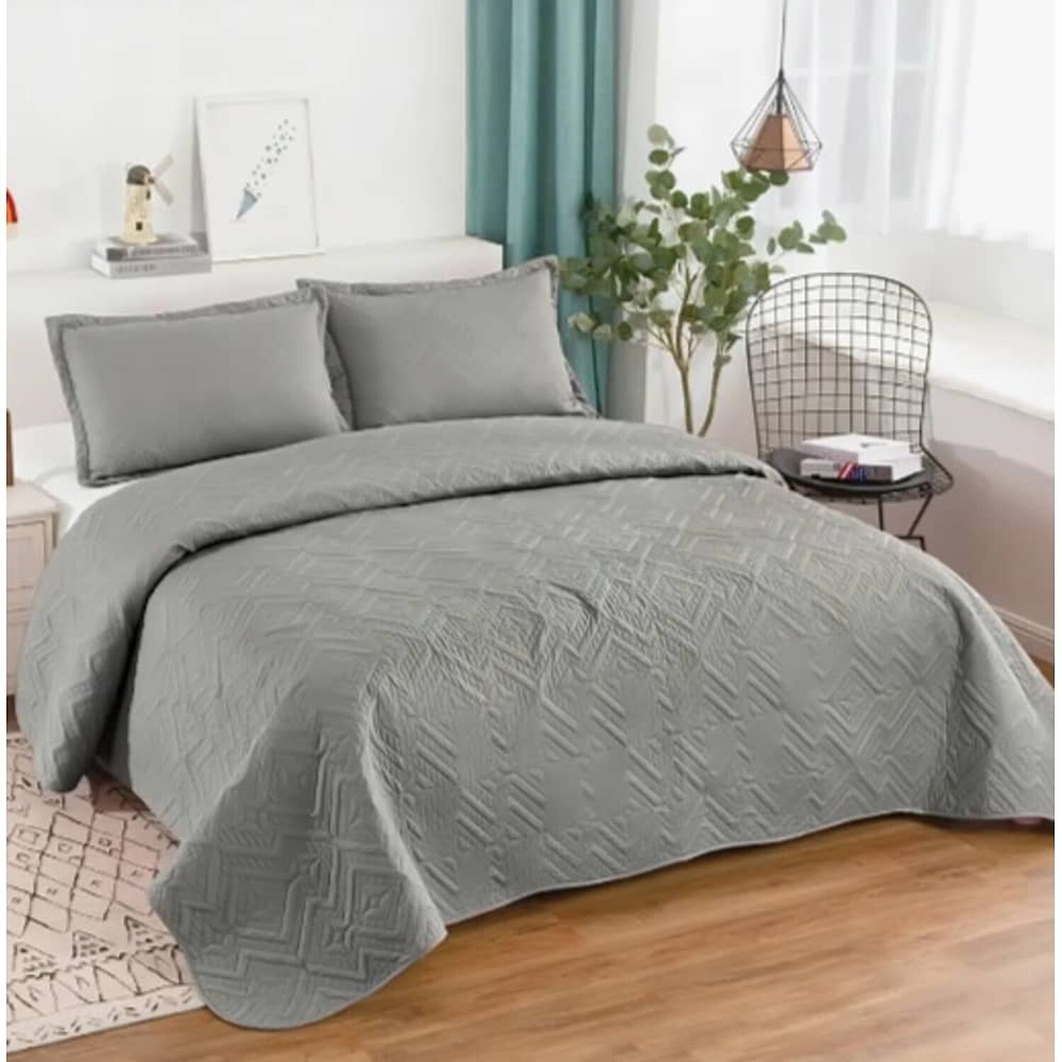 Cubrecama Quilt De Verano 2 Plazas Gris image number 0.0