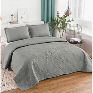 Cubrecama Quilt De Verano 2 Plazas Gris