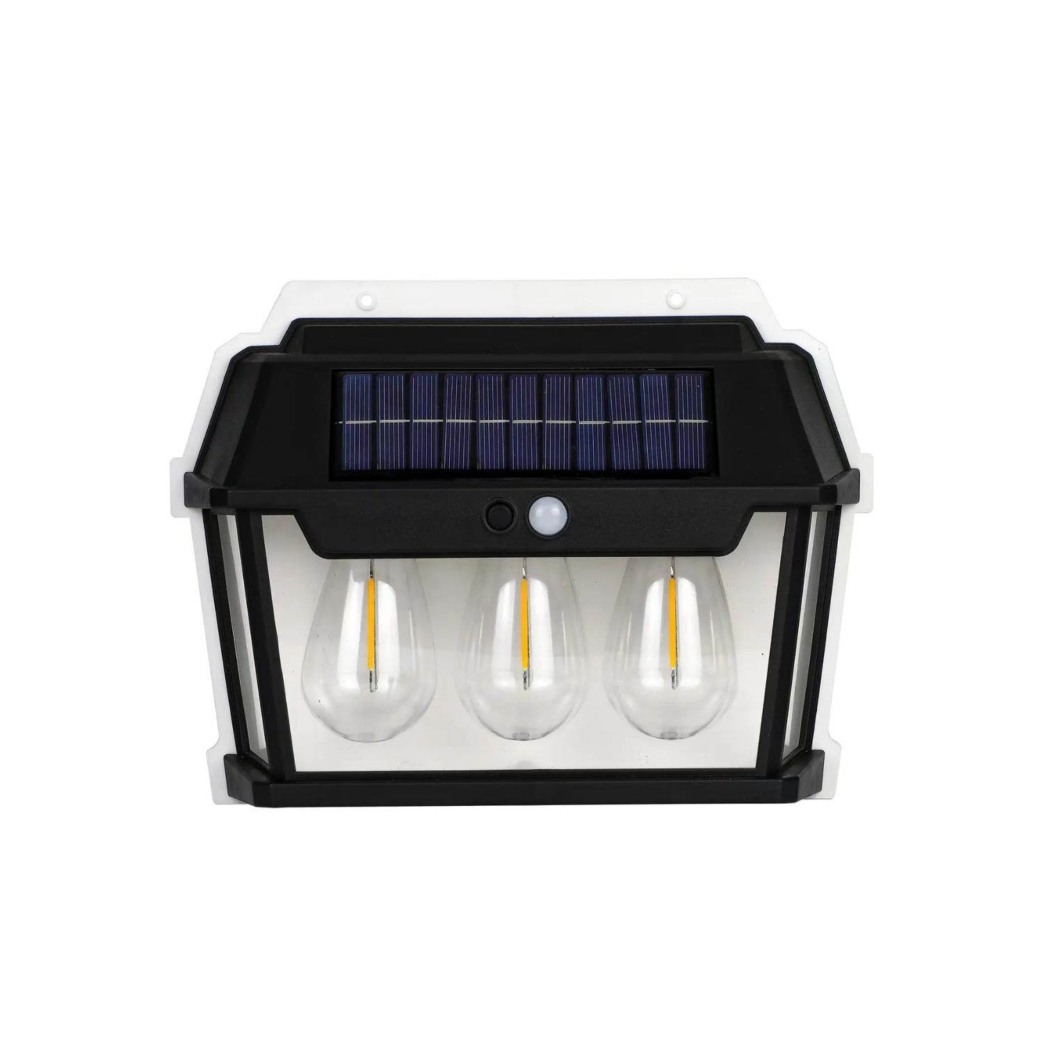Foco Solar Luz Calida 3 Ampolletas Con Sensor De Movimientos image number 2.0