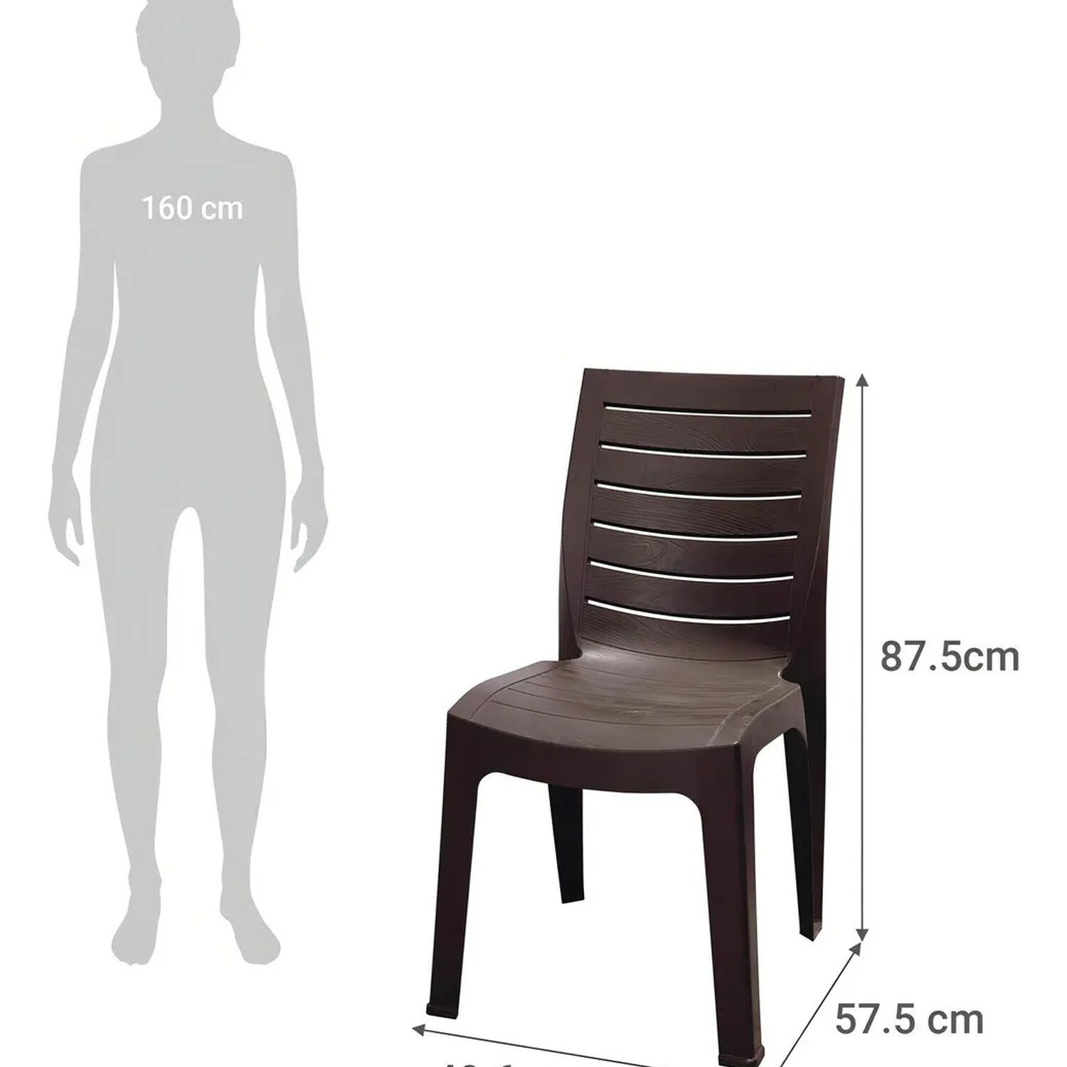 Silla Para Jardin Living Habitacion Modelo Roble Marca Reyplast image number 3.0