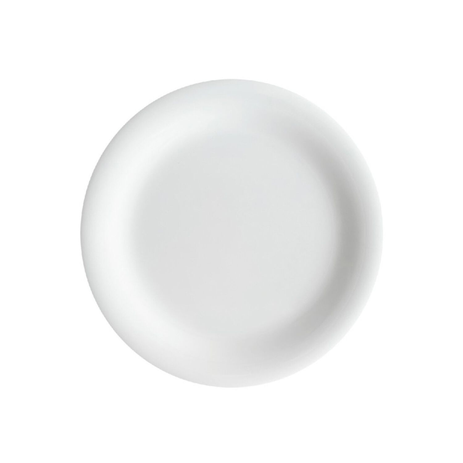 Set De 6 Platos Melamina Redondo Borde Ancho Blanca 21 Cm L&iacute;nea Cl&aacute;sica image number 0.0