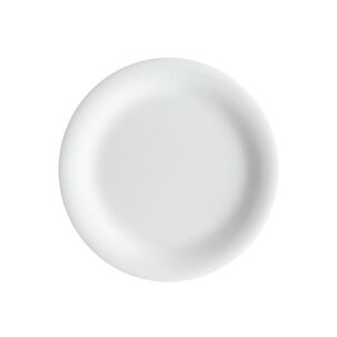 Set De 6 Platos Melamina Redondo Borde Ancho Blanca 21 Cm L&iacute;nea Cl&aacute;sica