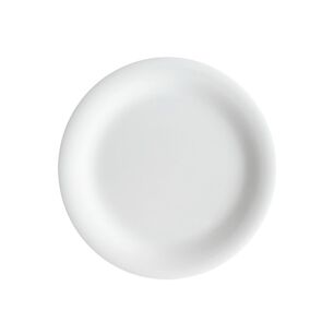 Set De 6 Platos Melamina Redondo Borde Ancho Blanca 21 Cm L&iacute;nea Cl&aacute;sica