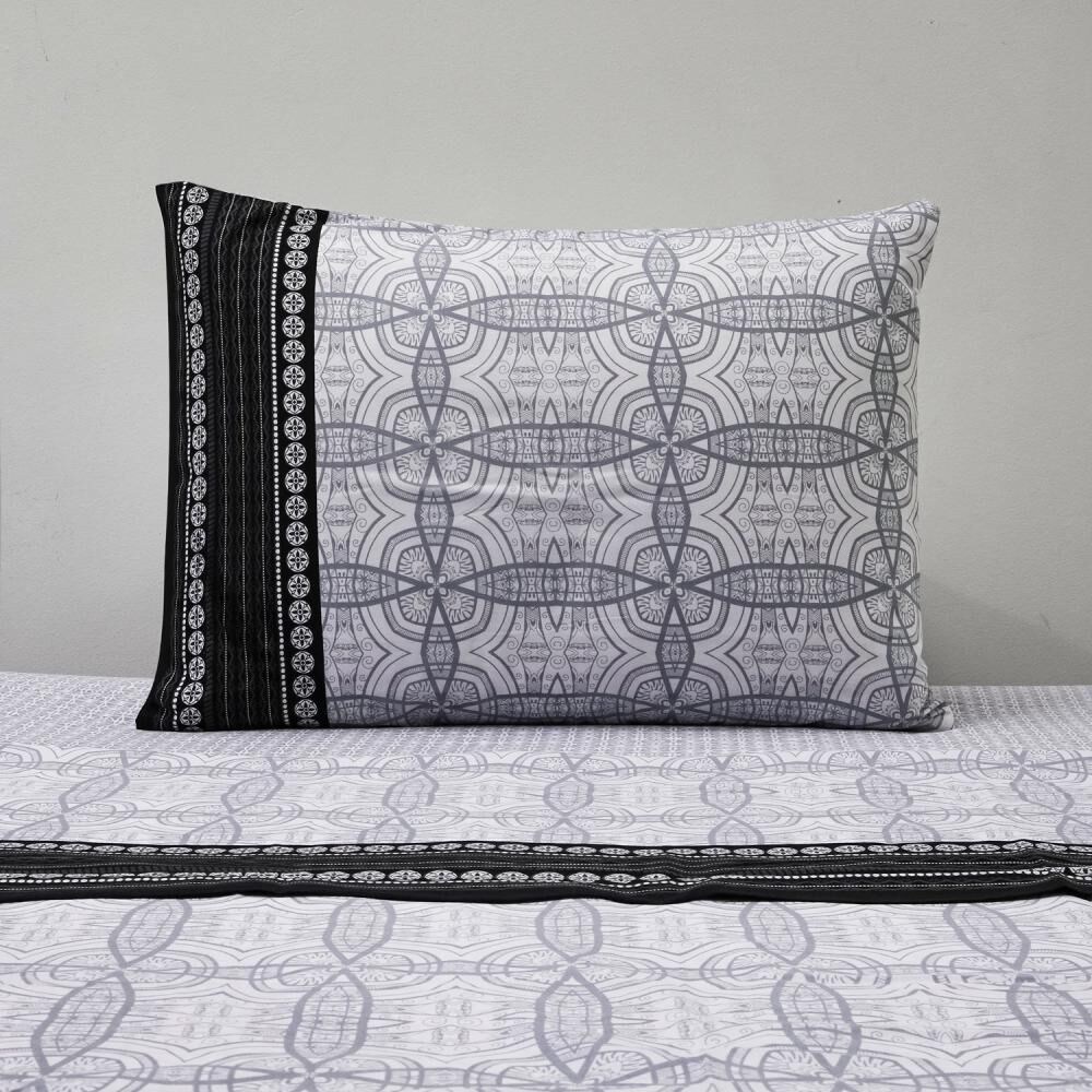 Juego De Sábanas American Family Black&white / 1.5 Plazas en Oferta