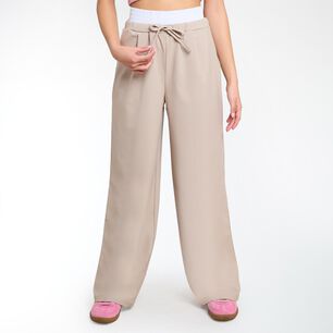 Pantal&oacute;n Doble Pretina Y Amarras Tiro Medio Relax Mujer Freedom