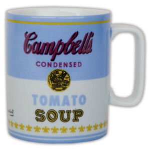 Mug Andy Warhol, Campbell Soup, Azul