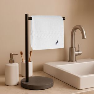 Toalla De Cara Signature Nautica 100% Algod&oacute;n 33x33cm Frescura Y Suavidad Blanca