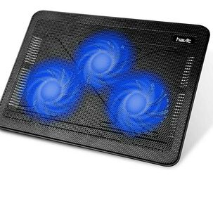 Base 3 Ventiladores Notebook Gamer Led Azul - Ps