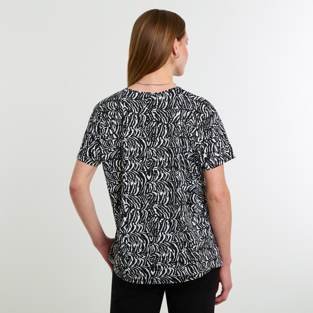 Polera Manga Corta Cuello Redondo Mujer Lesage image number 2.0