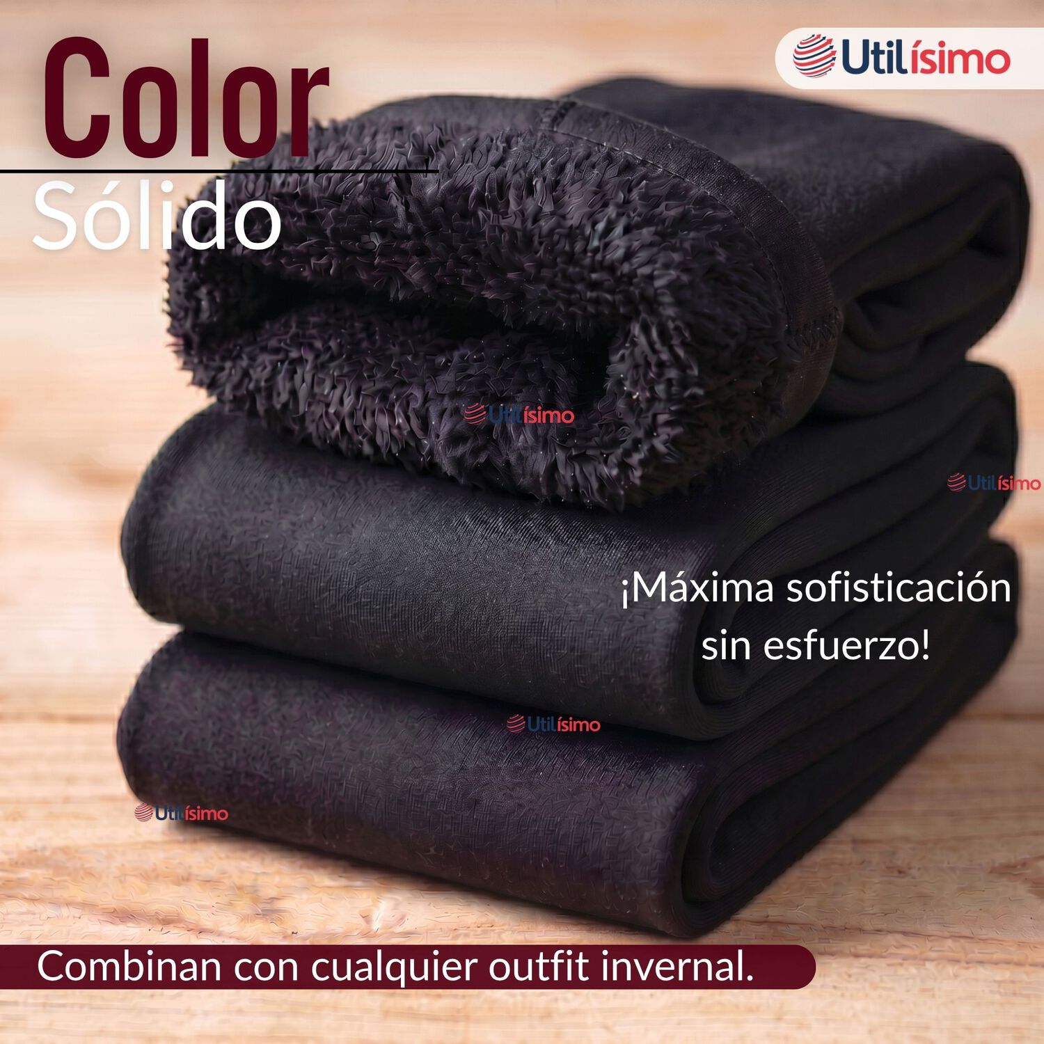 Calcet&iacute;n Chiporro Mujer Ultra T&eacute;rmico Negro Invierno Polar 1 Par image number 7.0