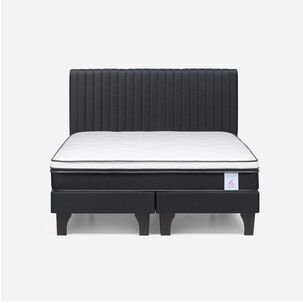 Cama Europea Rosen New Style 6 / 2 Plazas / Base Dividida + Respaldo