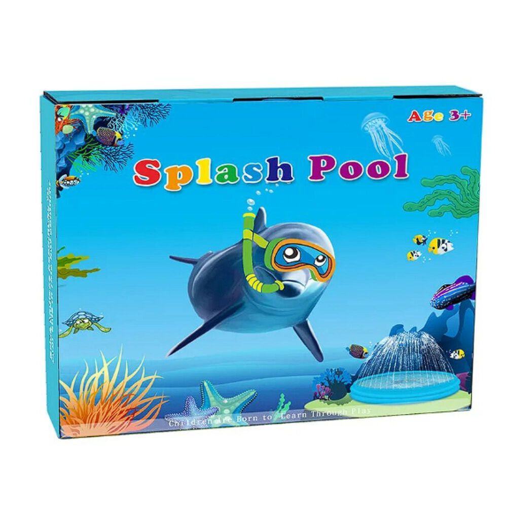 Piscina Inflable Lanza Agua Redonda 120x30cm Azul Infantil image number 3.0