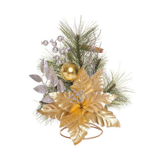 Adorno De Navidad Casaideal Candelabro Dorado Adorno De Navidad Casaideal Candelabro Dorado