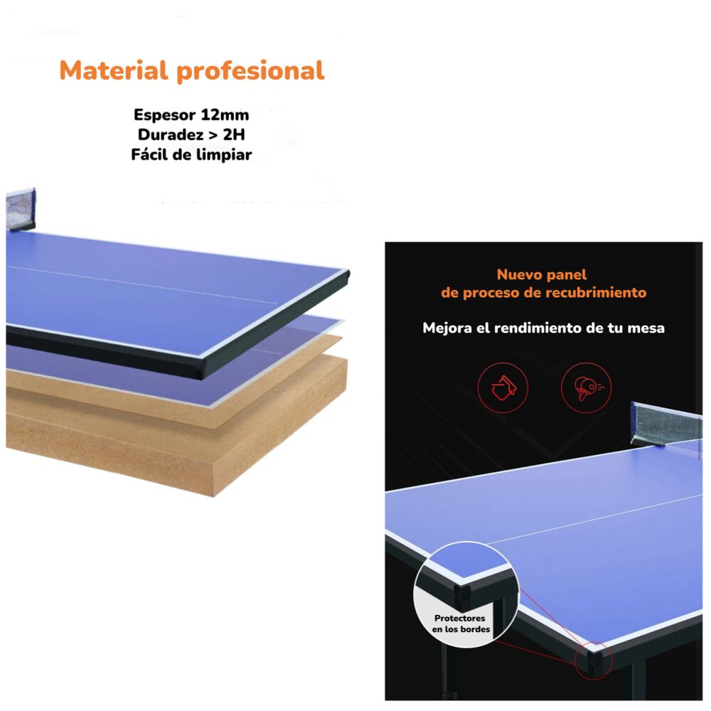 Mesa De Ping Pong Profesional Plegable 274cm By Lubabycas image number 2.0
