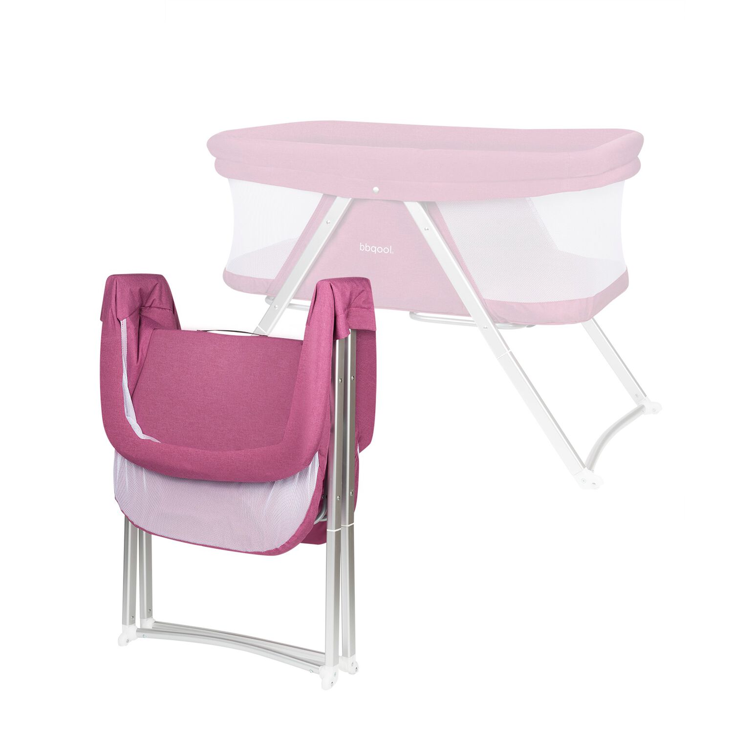 Cuna Mois&eacute;s Port&aacute;til Dreams Rosado + Colch&oacute;n image number 6.0