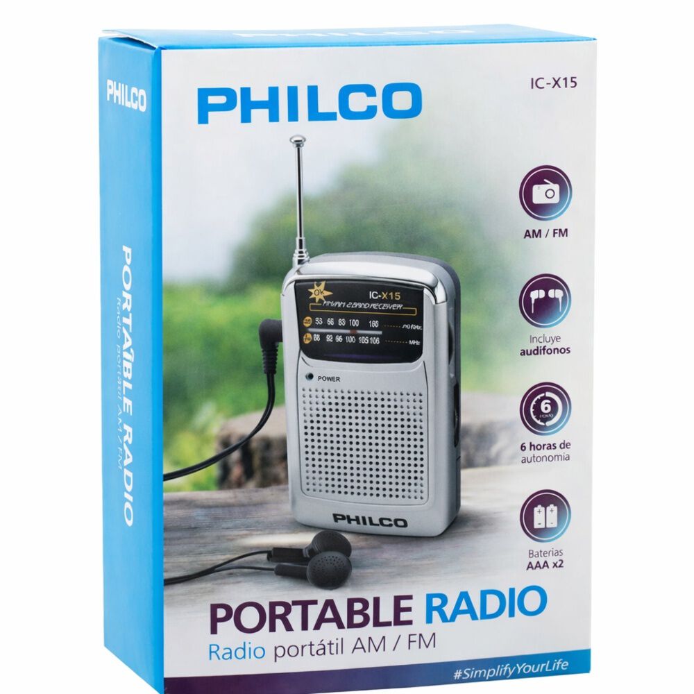 Radio Port&aacute;til Philco Ic-x15 Am/fm Con Antena Telesc&oacute;pica image number 1.0